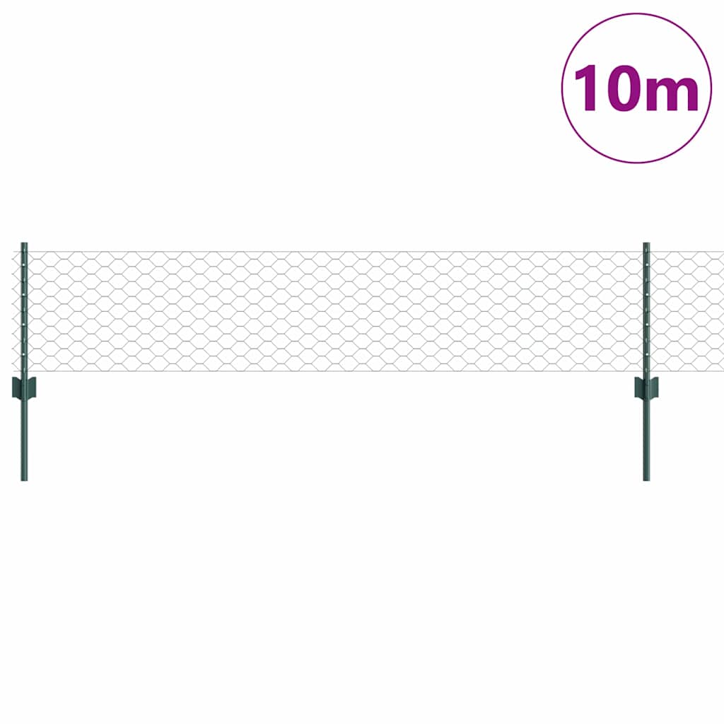 Svejset Trådhegn 10 x 0,4 m (B x H) PVC-belagt stål Grøn Mesh