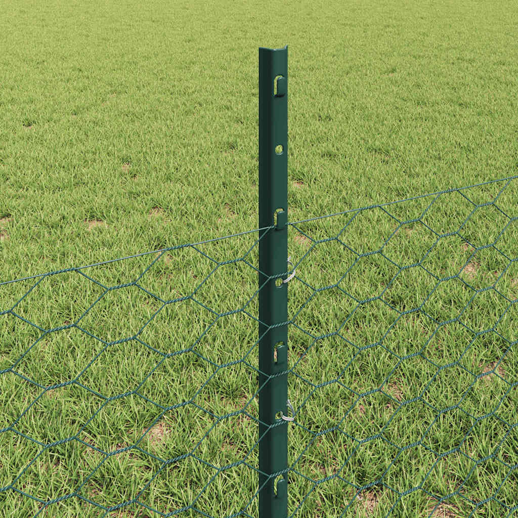 Svejset Trådhegn 10 x 0,5 m (B x H) PVC-belagt stål Grøn Mesh