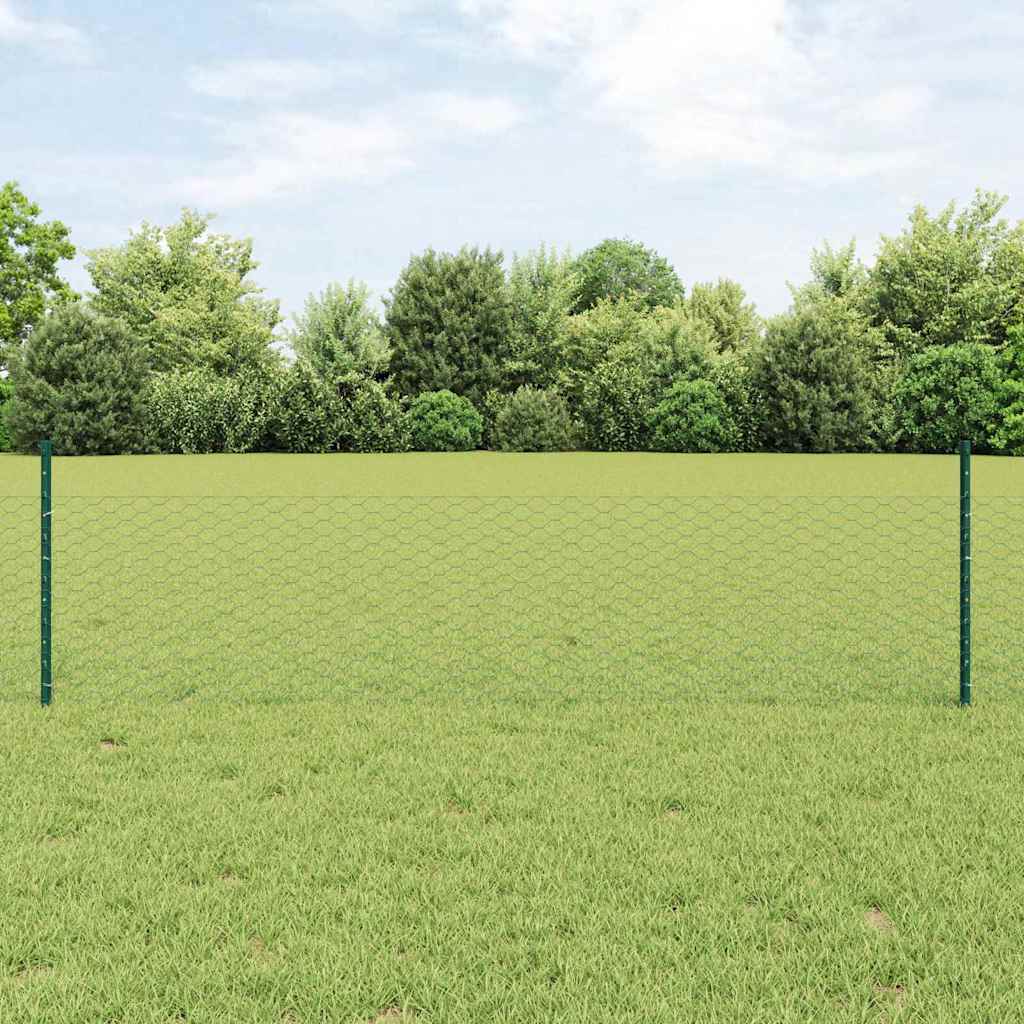 Svejset Trådhegn 10 x 0,5 m (B x H) PVC-belagt stål Grøn Mesh