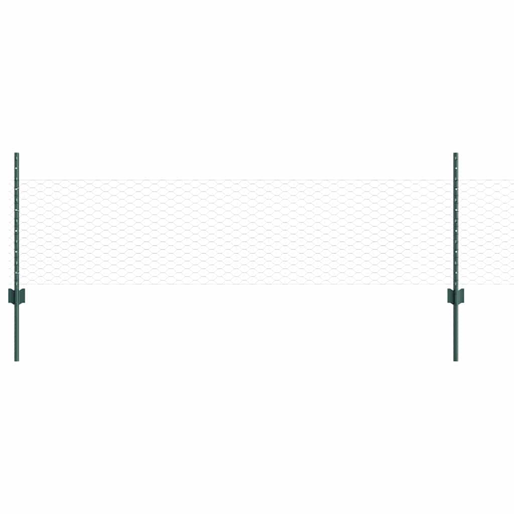 Svejset Trådhegn 10 x 0,5 m (B x H) PVC-belagt stål Grøn Mesh