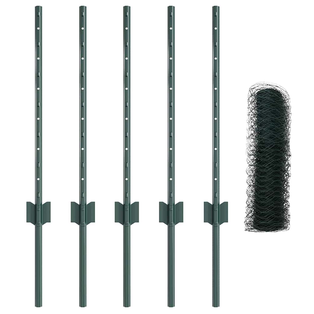 Svejset Trådhegn 10 x 0,5 m (B x H) PVC-belagt stål Grøn Mesh