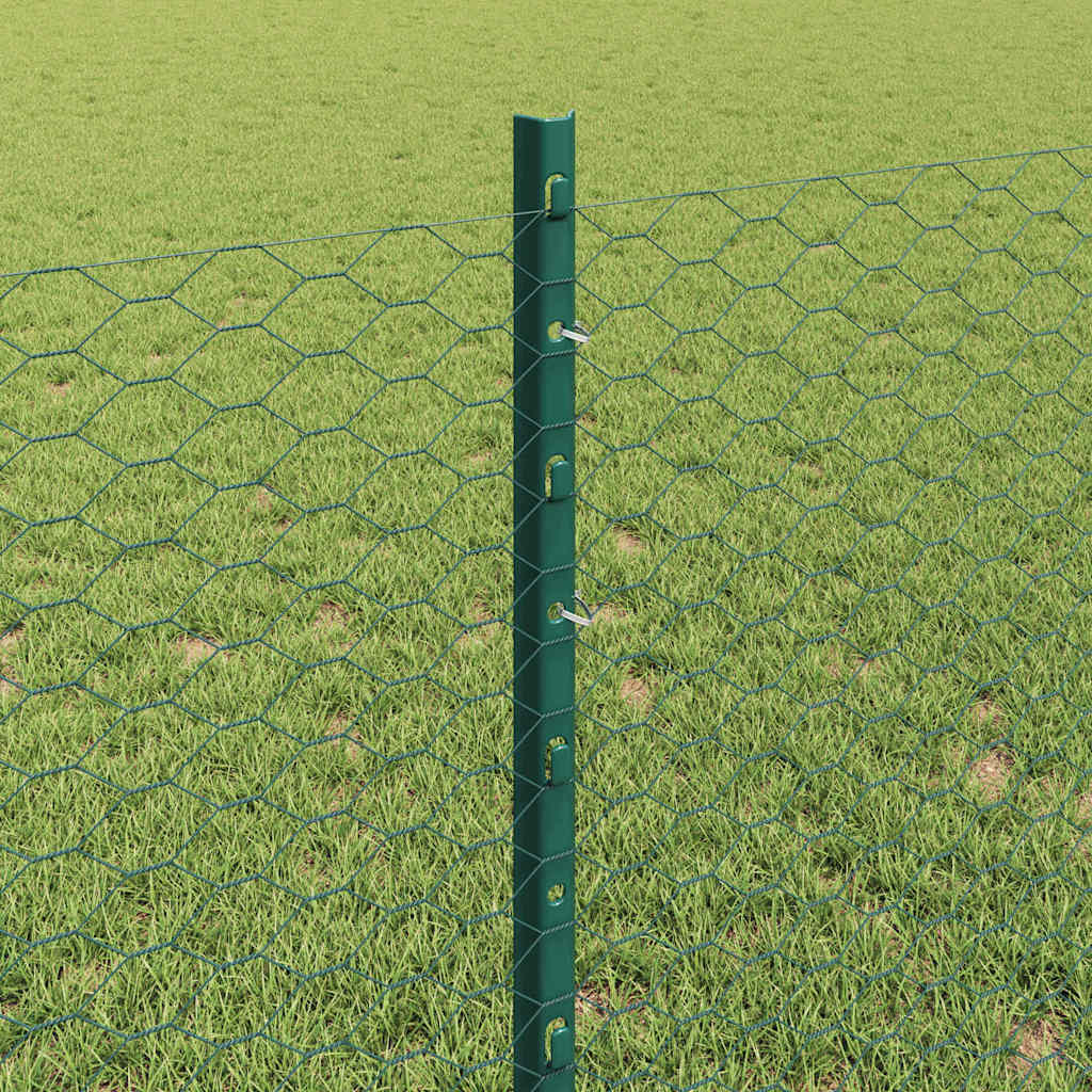 Svejset Trådhegn 10 x 0,8 m (B x H) PVC-belagt stål Grøn Mesh