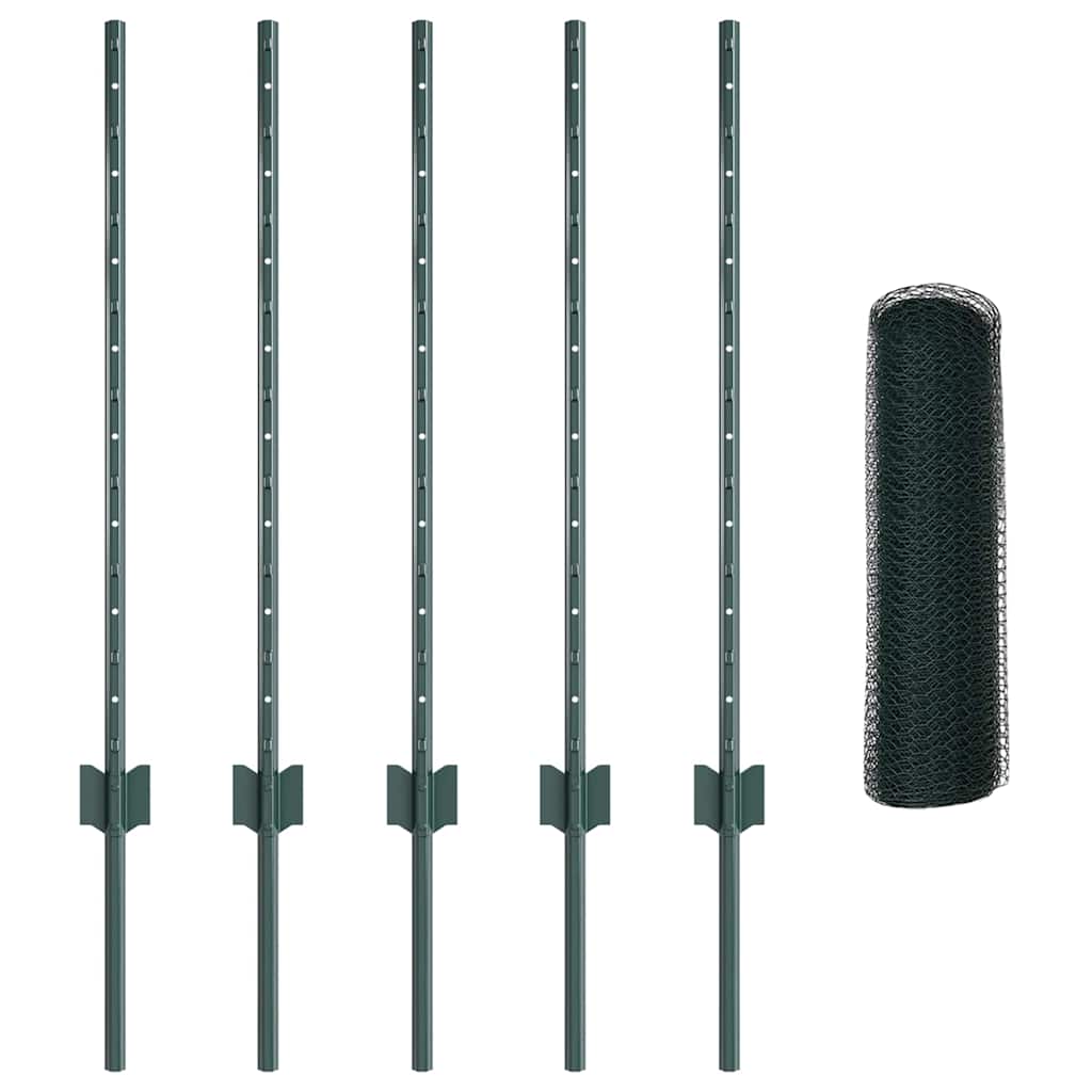 Svejset Trådhegn 10 x 0,8 m (B x H) PVC-belagt stål Grøn Mesh