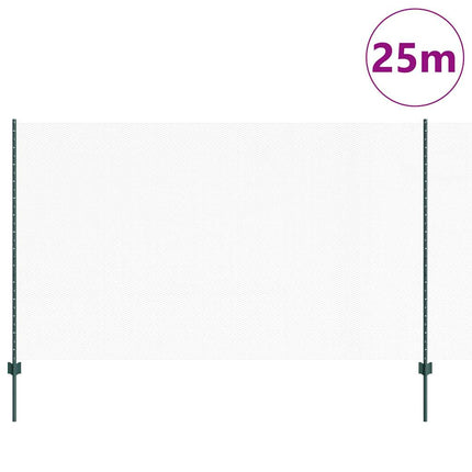 Udendørs sekskantet hegn med stolpe 10 x 1,4 m PVC-belagt stål