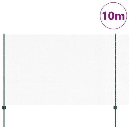 Udendørs sekskantet hegn med stolpe 10 x 1,6 m PVC-belagt stål
