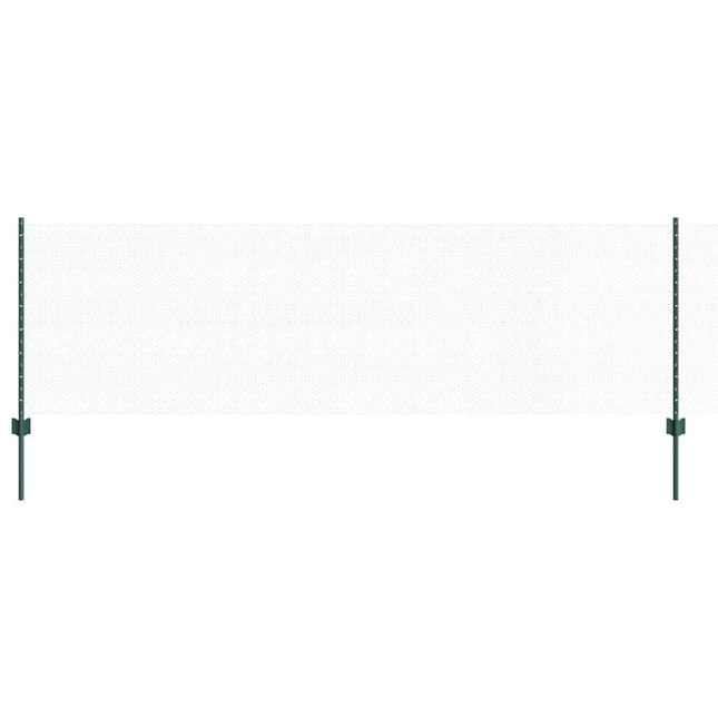 Udendørs sekskantet hegn med stolpe 25 x 0,8 m PVC-belagt stål