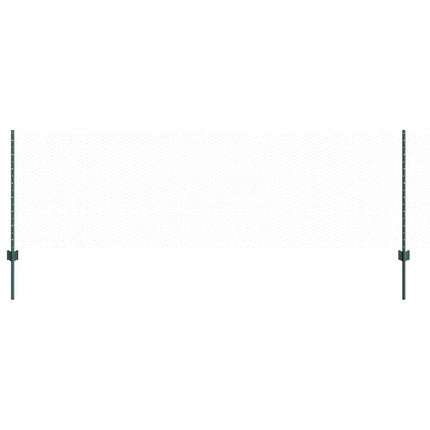 Udendørs sekskantet hegn med stolpe 25 x 0,8 m PVC-belagt stål