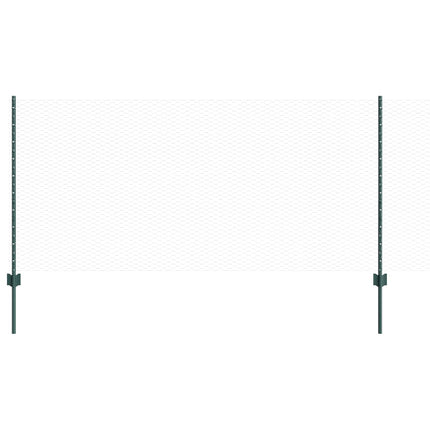 Udendørs sekskantet hegn med stolpe 25 x 1 m PVC-belagt stål