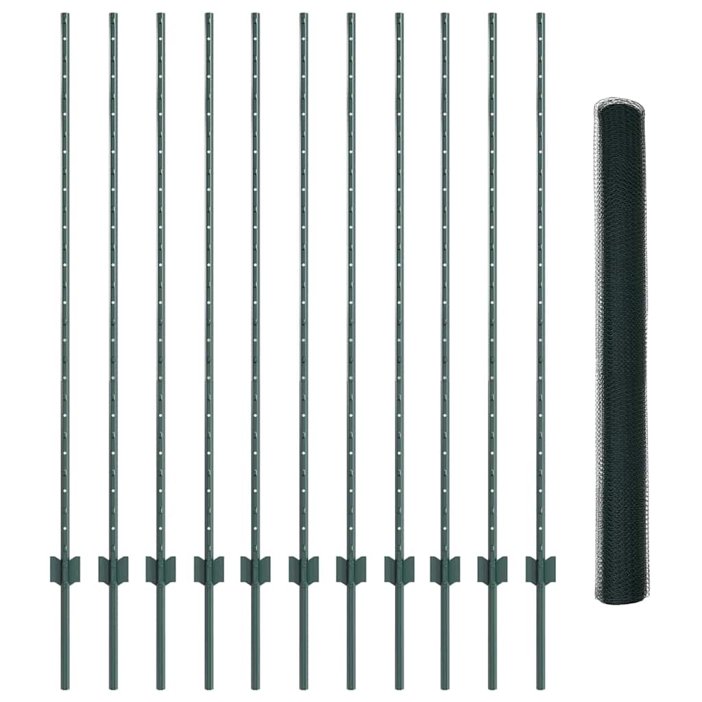 Svejset Trådhegn 25 x 1,4 m (B x H) PVC-belagt stål Grøn Mesh