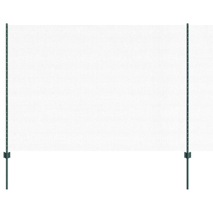 Sekskantet hegn med stolpe 25 x 1,5 m PVC-belagt stål Grøn Mesh