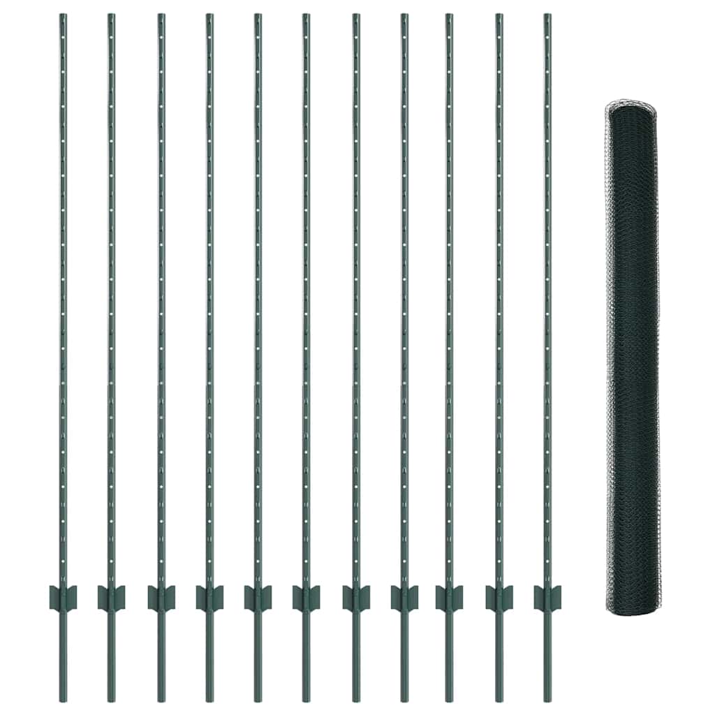 Svejset Trådhegn 25 x 1,6 m (B x H) PVC-belagt stål Grøn Mesh