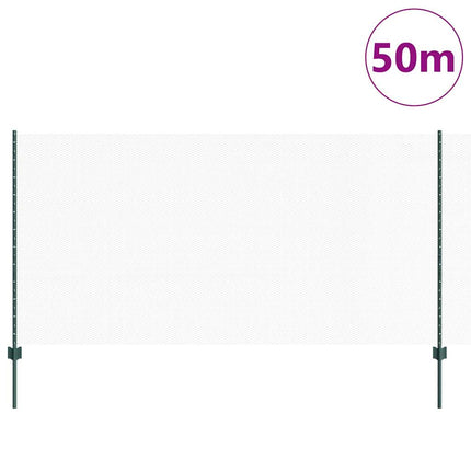 Udendørs sekskantet hegn med stolpe 50 x 1,2 m PVC-belagt stål