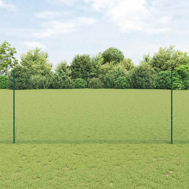 Udendørs sekskantet hegn med stolpe 50 x 1,4 m PVC-belagt stål