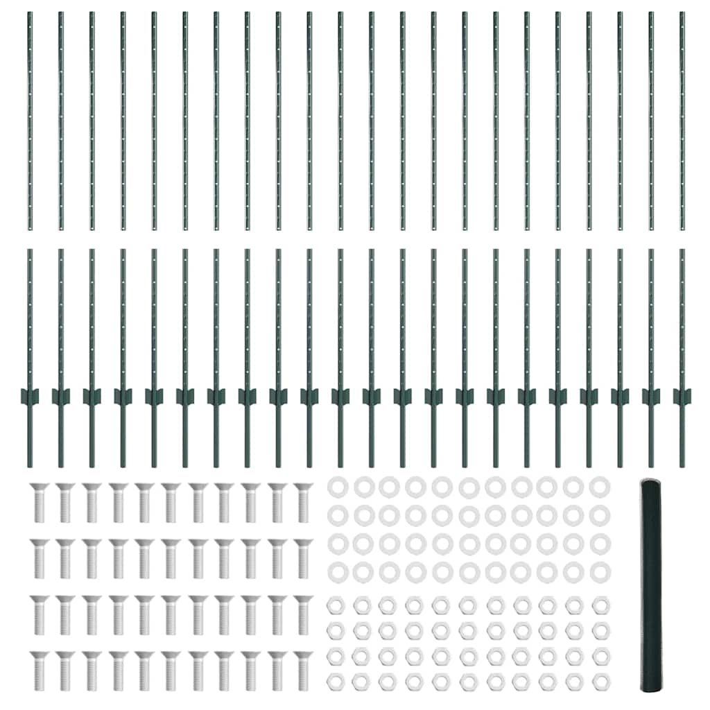 Svejset Trådhegn 50 x 1,4 m (B x H) PVC-belagt stål Grøn Mesh