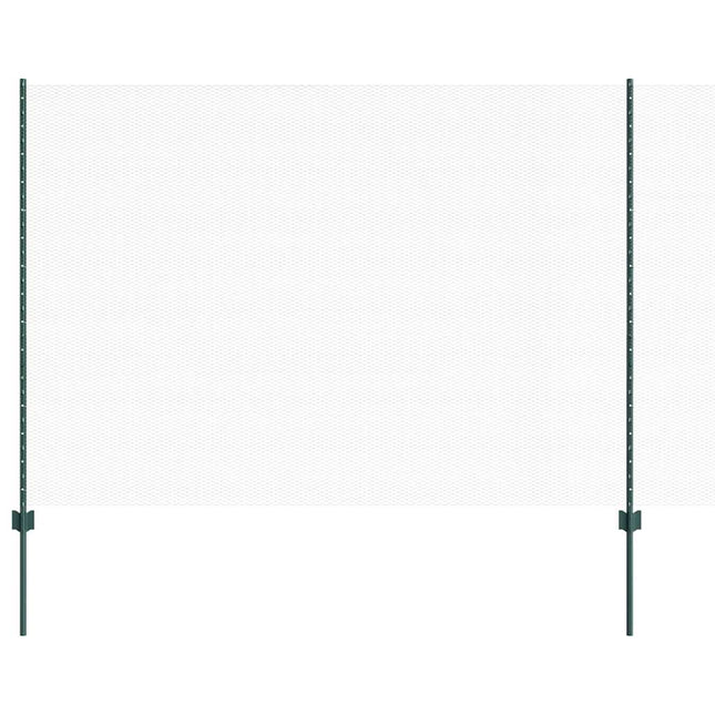 Udendørs sekskantet hegn med stolpe 50 x 1,6 m PVC-belagt stål