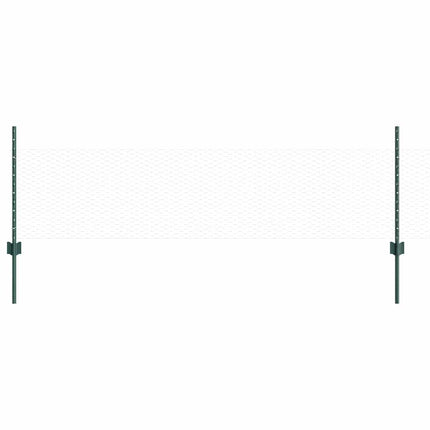 Udendørs sekskantet hegn med stolpe 100 x 0,5 m PVC-belagt stål