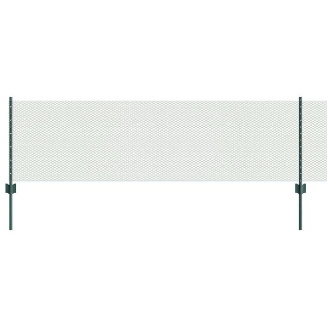 Udendørs sekskantet hegn med stolpe 100 x 0,6 m PVC-belagt stål