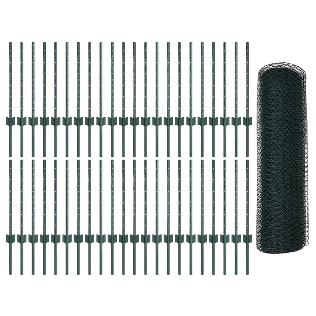 Svejset Trådhegn 100 x 0,6 m (B x H) PVC-belagt stål Grøn Mesh