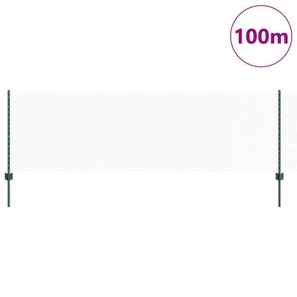 Udendørs sekskantet hegn med stolpe 100 x 0,8 m PVC-belagt stål