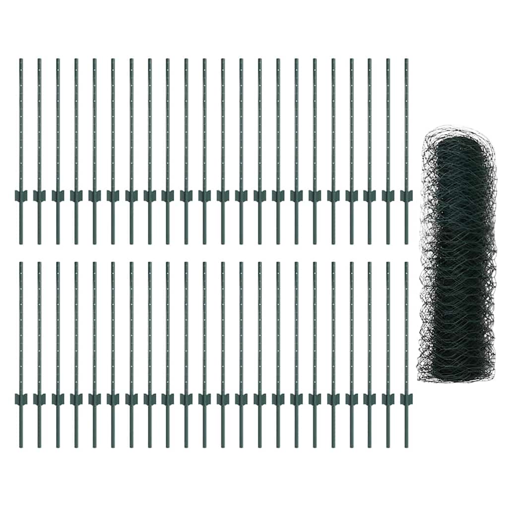Svejset Trådhegn 100 x 0,8 m (B x H) PVC-belagt stål Grøn Mesh