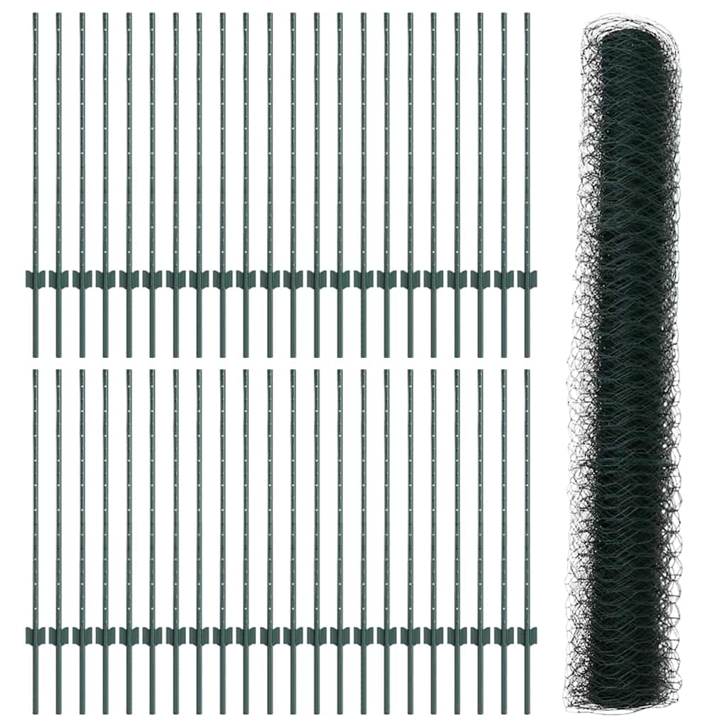 Svejset Trådhegn 100 x 1 m (B x H) PVC-belagt stål Grøn Mesh
