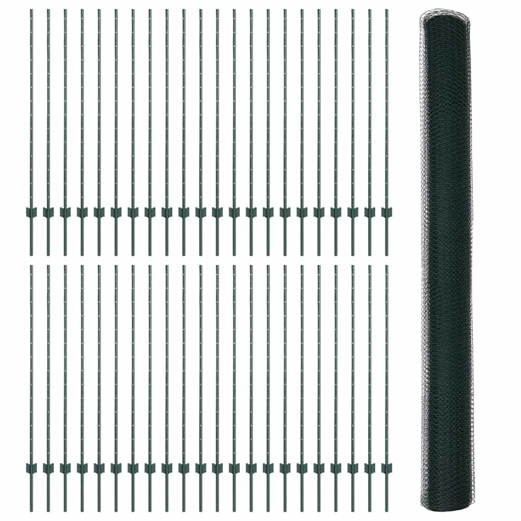 Svejset Trådhegn 100 x 1,4 m (B x H) PVC-belagt stål Grøn Mesh