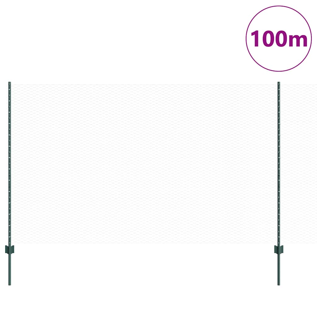 Svejset Trådhegn 100 x 1,4 m (B x H) PVC-belagt stål Grøn Mesh