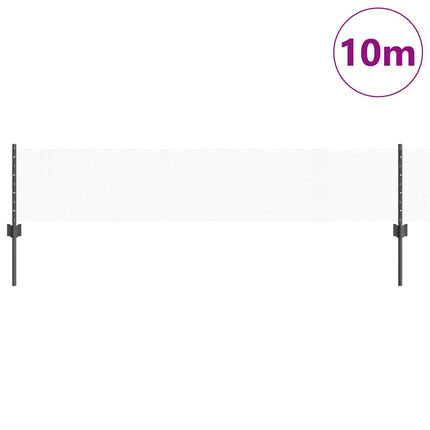 Udendørs sekskantet hegn med stolpe 10 x 0,4 m PVC-belagt stål