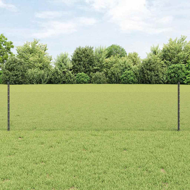 Udendørs sekskantet hegn med stolpe 10 x 0,5 m PVC-belagt stål
