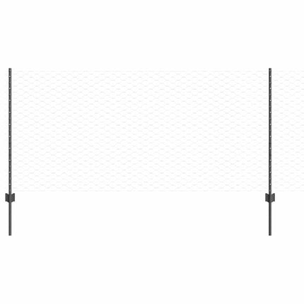 Udendørs sekskantet hegn med stolpe 10 x 1 m PVC-belagt stål