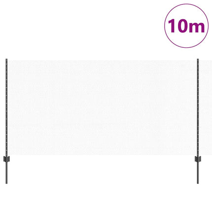 Udendørs sekskantet hegn med stolpe 10 x 1,2 m PVC-belagt stål