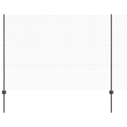 Udendørs sekskantet hegn med stolpe 10 x 1,5 m PVC-belagt stål