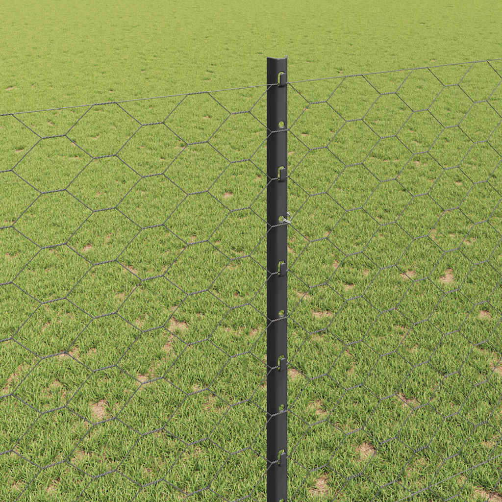 Svejset Trådhegn 10 x 1,5 m (B x H) PVC-belagt stål Grå Mesh