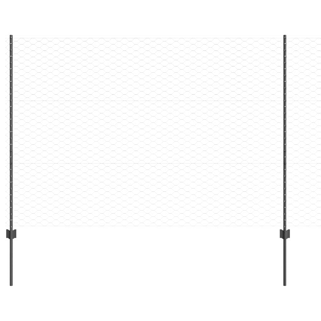 Svejset Trådhegn 10 x 1,5 m (B x H) PVC-belagt stål Grå Mesh