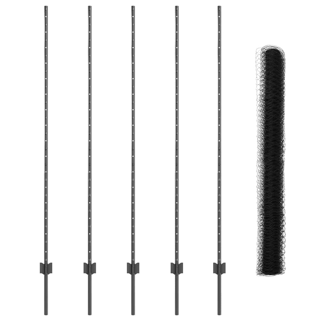 Svejset Trådhegn 10 x 1,5 m (B x H) PVC-belagt stål Grå Mesh