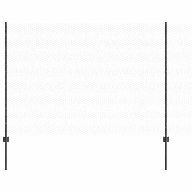 Udendørs sekskantet hegn med stolpe 10 x 1,6 m PVC-belagt stål