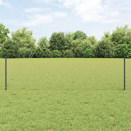 Udendørs sekskantet hegn med stolpe 25 x 0,5 m PVC-belagt stål