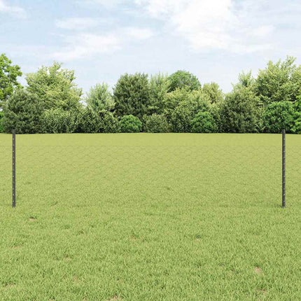 Udendørs sekskantet hegn med stolpe 25 x 0,5 m PVC-belagt stål