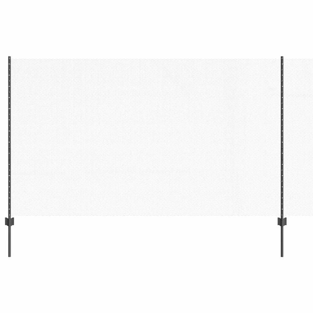 Udendørs sekskantet hegn med stolpe 25 x 1,4 m PVC-belagt stål