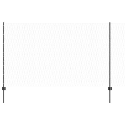 Udendørs sekskantet hegn med stolpe 25 x 1,4 m PVC-belagt stål
