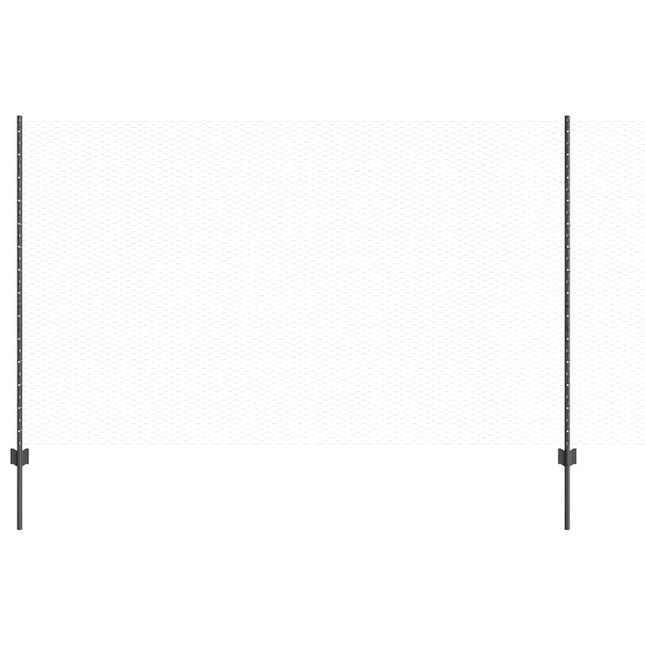 Udendørs sekskantet hegn med stolpe 25 x 1,4 m PVC-belagt stål