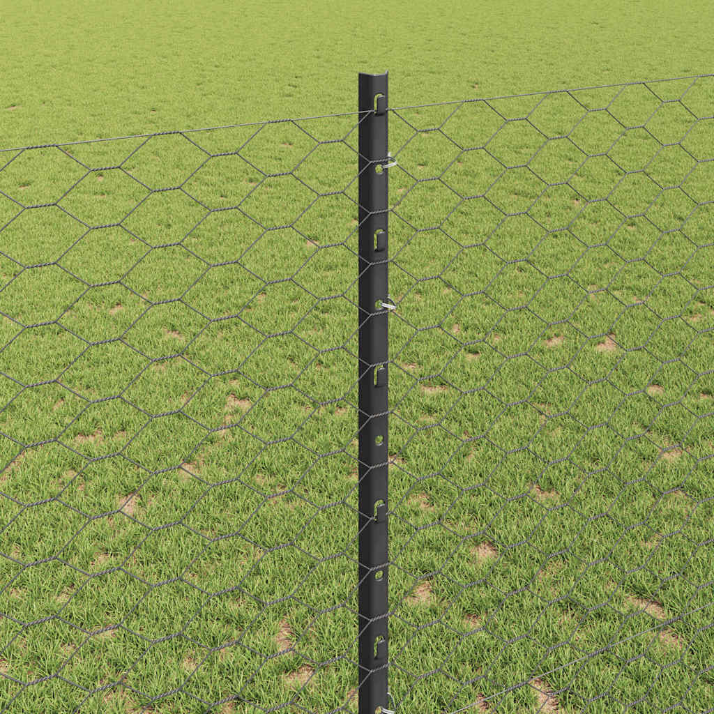 Svejset Trådhegn 25 x 1,4 m (B x H) PVC-belagt stål Grå Mesh