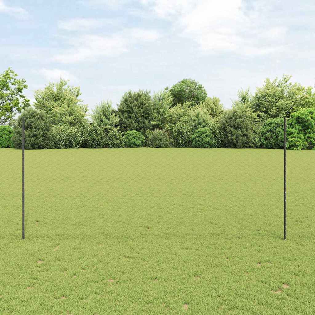 Svejset Trådhegn 25 x 1,4 m (B x H) PVC-belagt stål Grå Mesh
