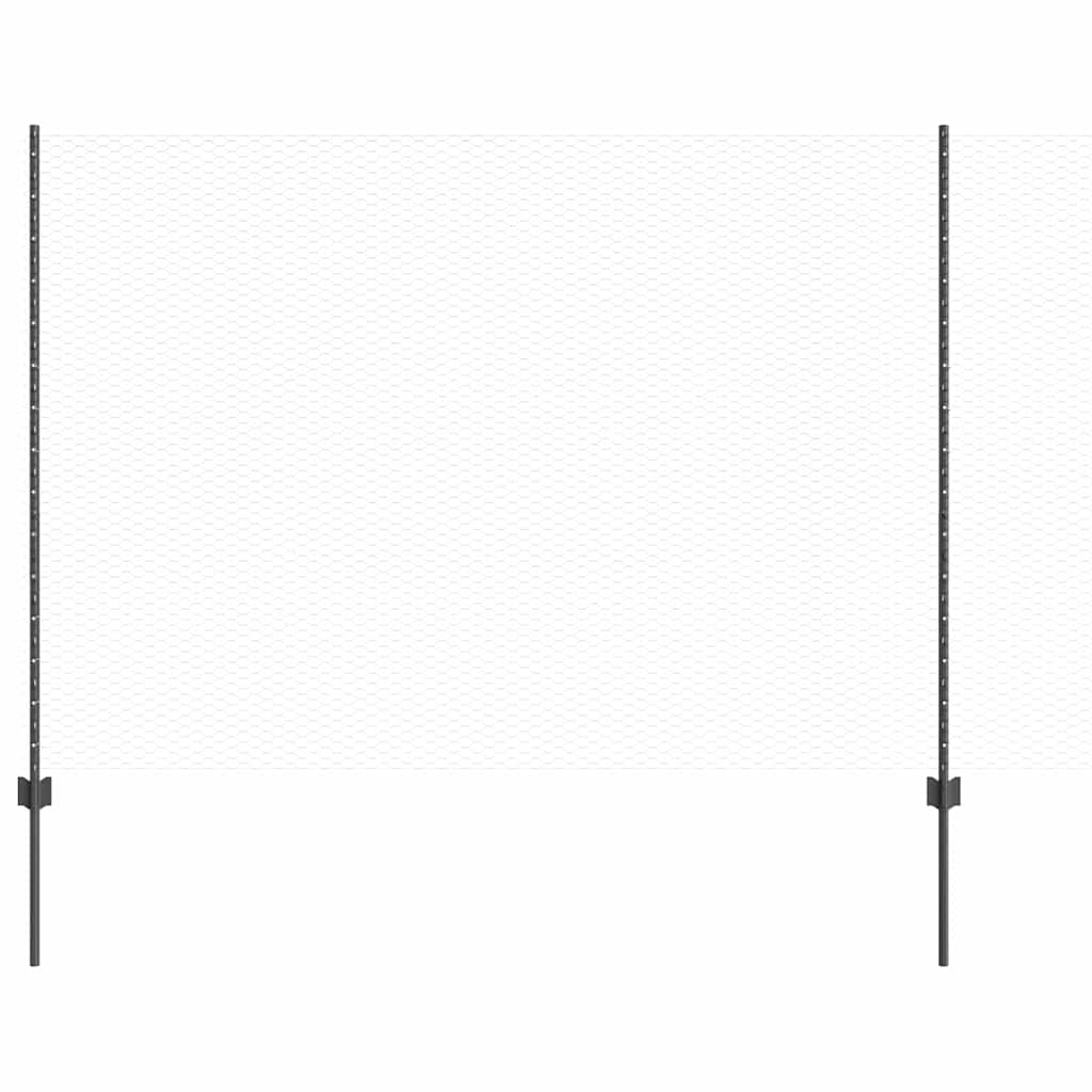 Svejset Trådhegn 25 x 1,6 m (B x H) PVC-belagt stål Grå Mesh