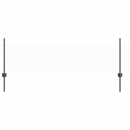 Udendørs sekskantet hegn med stolpe 50 x 0,5 m PVC-belagt stål