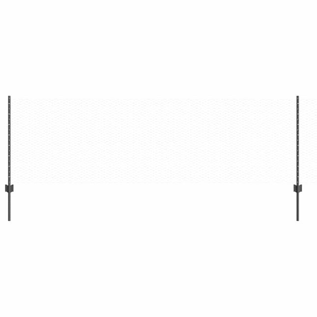 Udendørs sekskantet hegn med stolpe 50 x 0,8 m PVC-belagt stål
