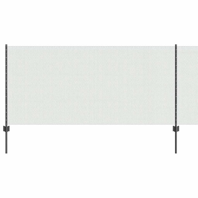 Udendørs sekskantet hegn med stolpe 50 x 1 m PVC-belagt stål