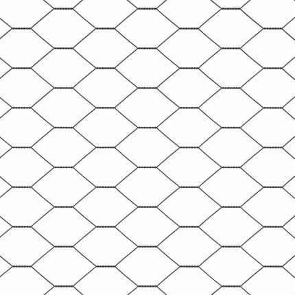 Udendørs sekskantet hegn med stolpe 100 x 0,6 m PVC-belagt stål