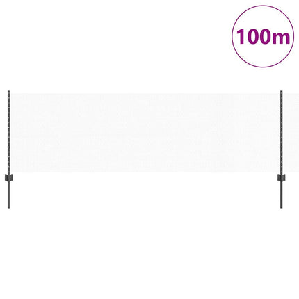 Udendørs sekskantet hegn med stolpe 100 x 0,8 m PVC-belagt stål