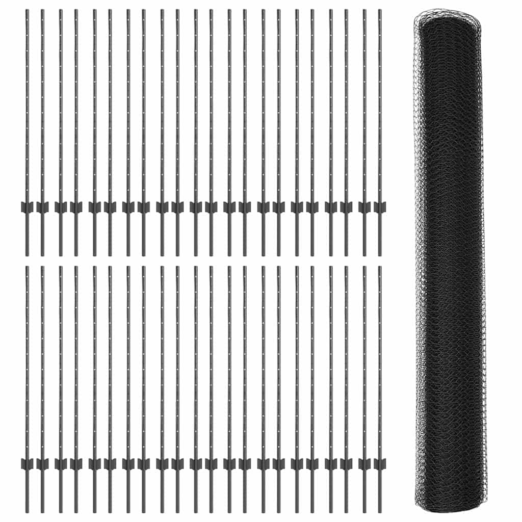 Svejset Trådhegn 100 x 1,2 m (B x H) PVC-belagt stål Grå Mesh